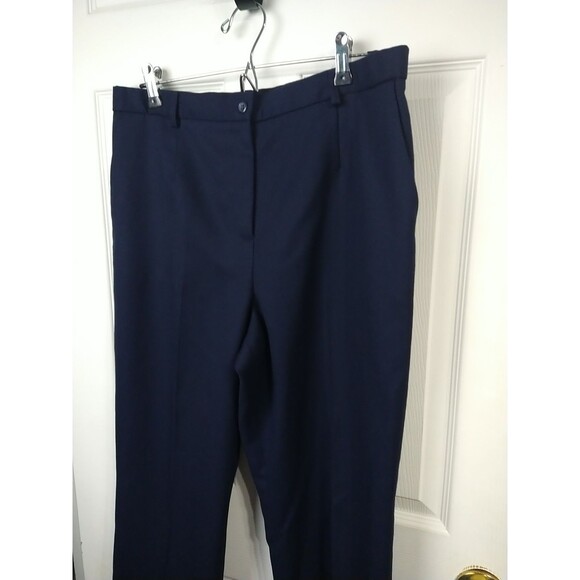 Pendleton Woman 12 Navy Blue Trouser Pants Lined 100 Virgin Wool USA Formal Prof - Picture 2 of 11